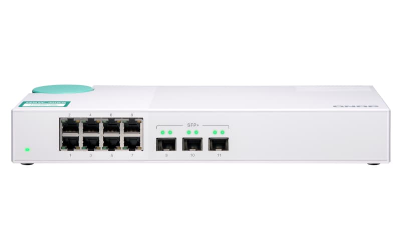 QNAP QNAP QSW-308S 10Gb Ethernet Switch 3 x 10GbE SFP+ 8 x 1GbE RJ45 ports (Promotional price) QSW-308S