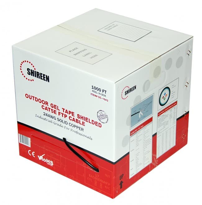 Shireen Shireen 305m Outdoor Shielded Cat5e Dry Gel Tape Cable DC-1042
