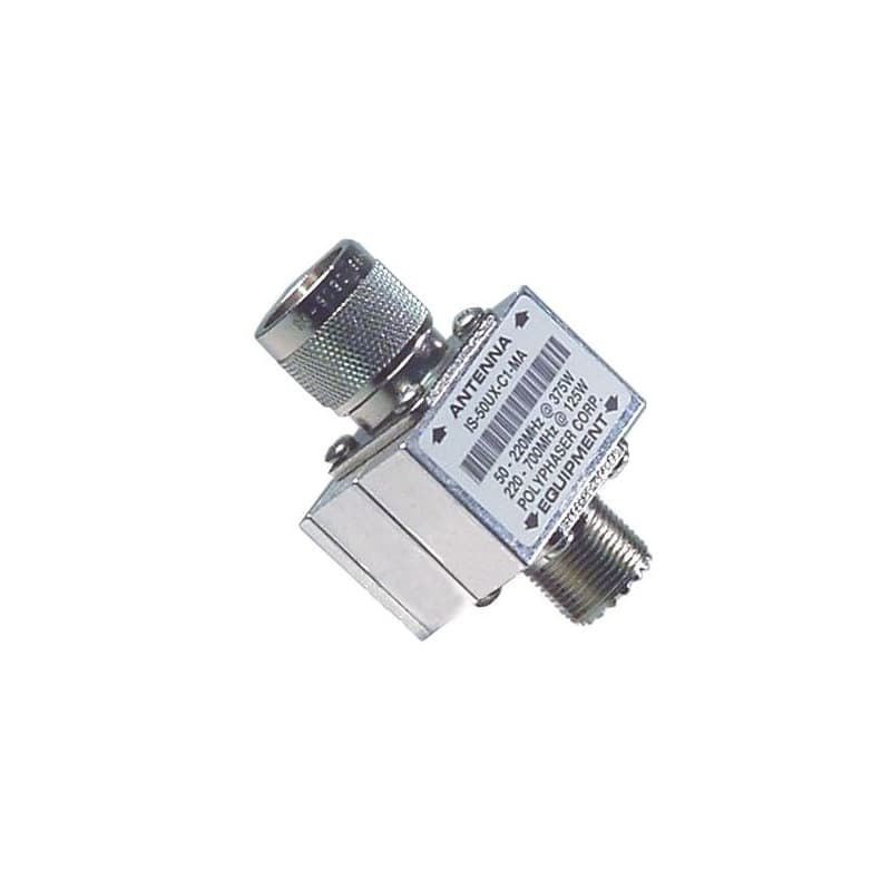 PolyPhaser PolyPhaser IS-50UX-C1-MA UHF-Male to UHF-Female DC Blocked Protector IS-50UX-C1-MA