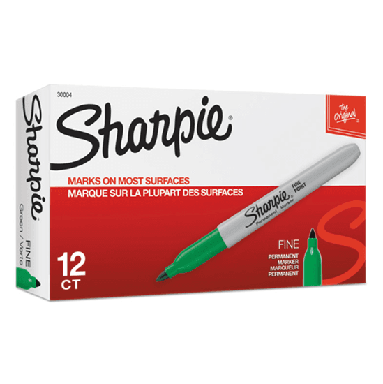 Sharpie Sharpie Fine Point Permanent Marker Green 30004 - (MOQ 12) 30004