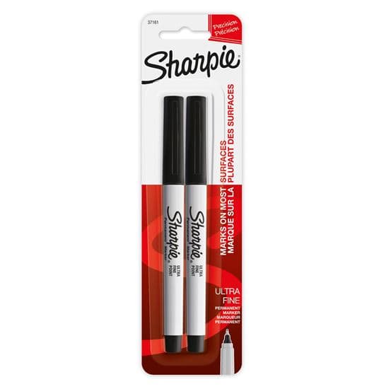 Sharpie Sharpie  2-Pack Ultra Fine Point Permanent Black Colour Marker. 37161PP