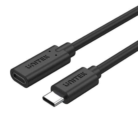 Unitek UNITEK 0.5m 100W PD USB3.1 USB-C Male to USB-C Female Extension C14086BK