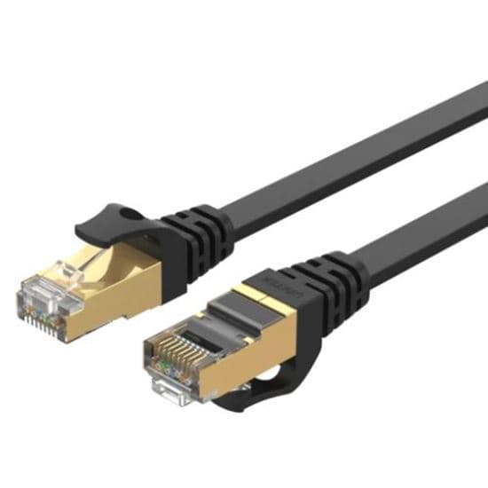 Unitek UNITEK 10m CAT 7 Black Flat SSTP 32AWG Patch Lead in PVC Jacket. C1897BK-10M