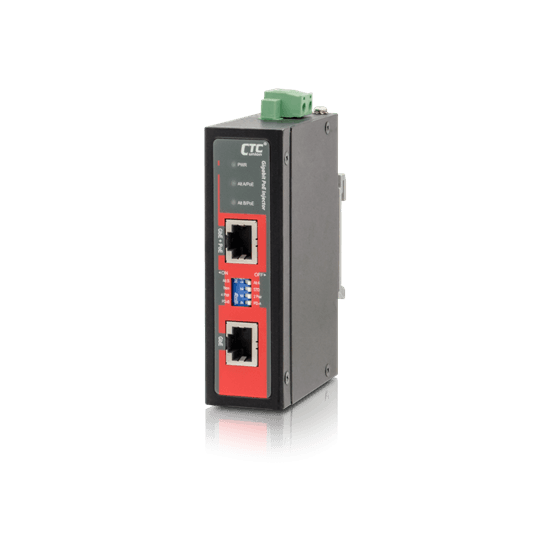 CTCunion CTC UNION 1 Port Gigabit 48V DC PoE Injector. -40C~75C. PoE+ power INJ-IG01-PHE