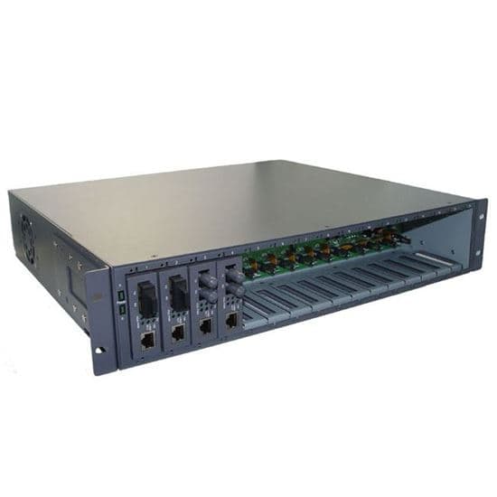 CTS CTS 16 Slot Universal Media Converter Rack, 19' rack mountable. LAN-RACK-16