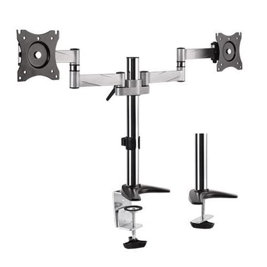 Brateck BRATECK 13"-27" Dual Monitor Desk Mount. Max load 8kg per arm. LDT11-C024