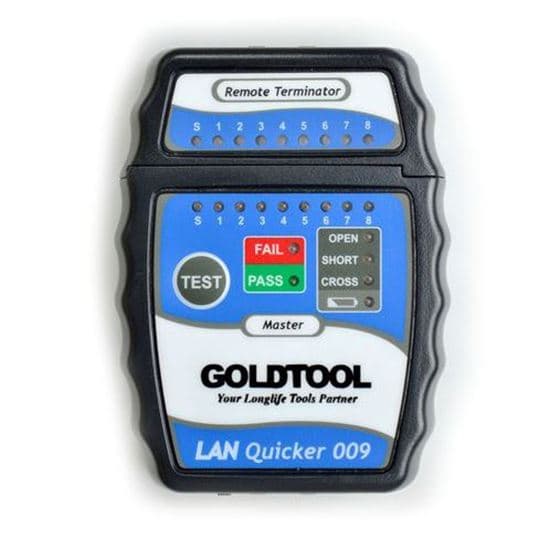 Goldtool GOLDTOOL LAN Quick Tester. Test RJ45/UTP, RJ45 / STP Cabling. TCT-009