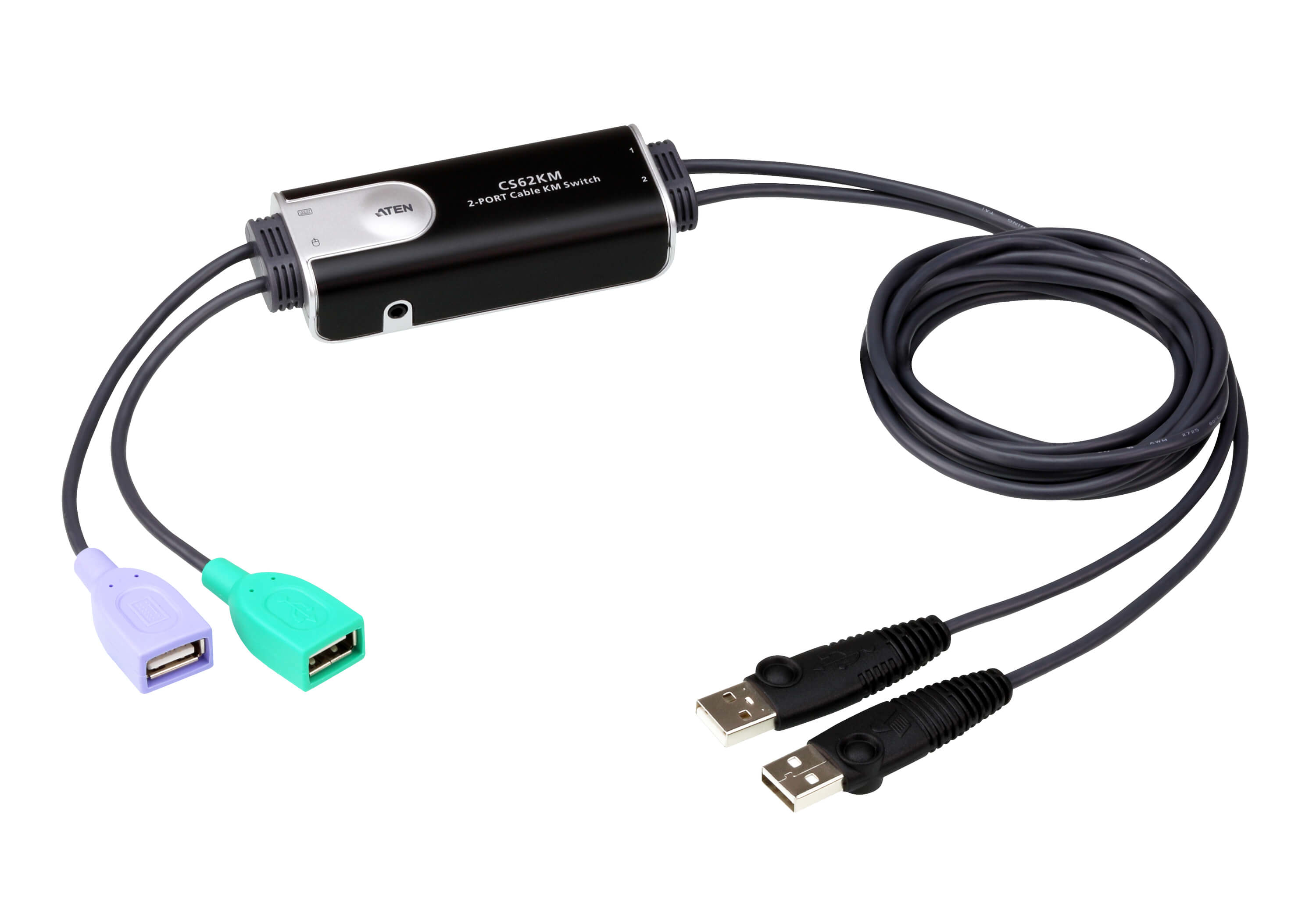 ATEN 2 PORT USB BOUNDLESS CABLE KM SWITCH thumbnail 1