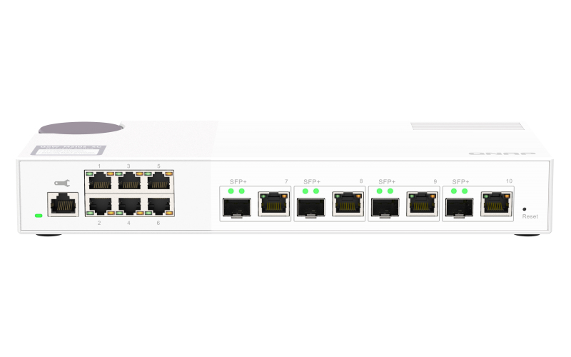 QNAP QSW-M2106-4C, 6 port 2.5Gbps, 4 port 10Gbps SFP+/ NBASE-T Combo, web managed switch thumbnail 1