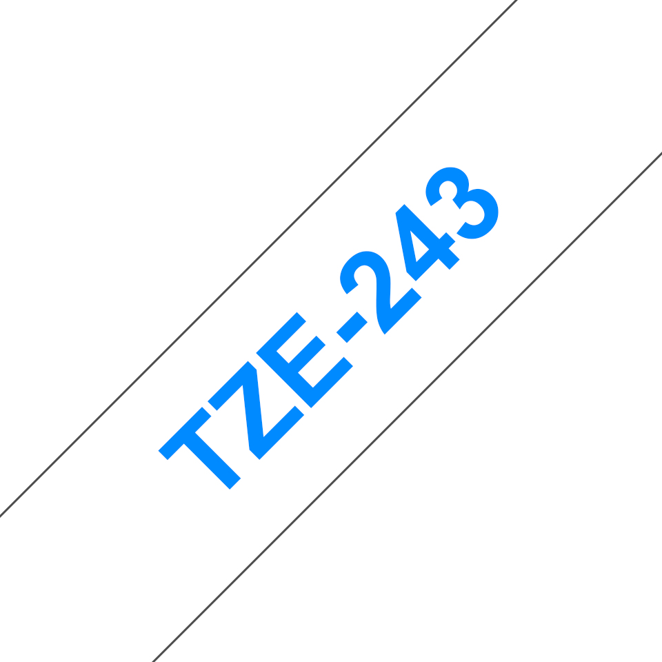 BROTHER TZe243 18mm x 8m Standard laminated Blue thumbnail 1