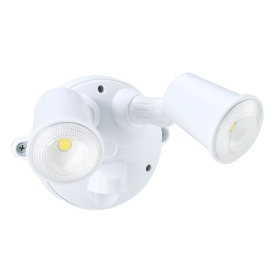 HOUSEWATCH 10W Twin LED Spotlight IP54, 2000 Lumens,Stainless Steel thumbnail 2