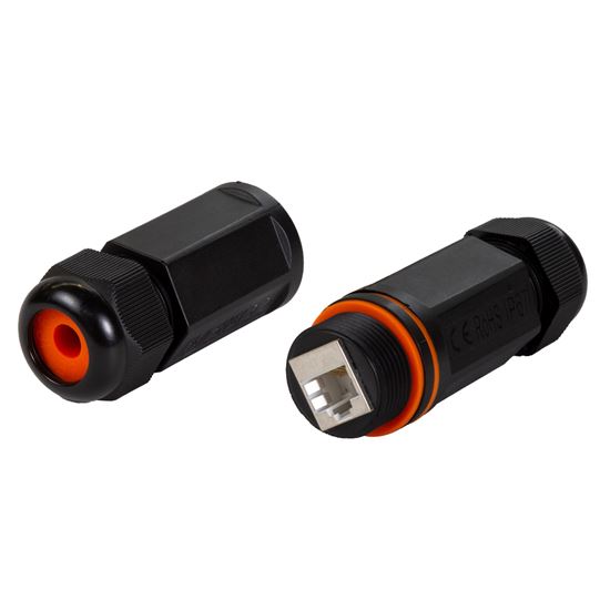DYNAMIX Cat6/6A Waterproof In-line Connector Coupler. Shielded Female thumbnail 1