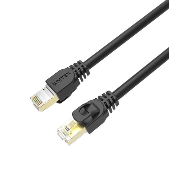 UNITEK 20m CAT7 Black SSTP 26AWG Patch Lead in PVC Jacket. thumbnail 2