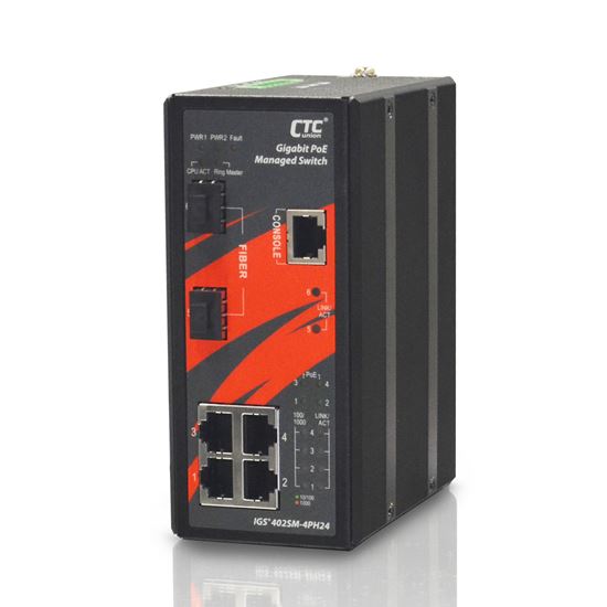 CTC UNION 4 Port Gigabit Managed PoE Switch. -10C ~60C. thumbnail 2