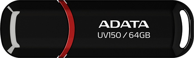 ADATA UV150 Dashdrive USB3.2 64GB Black/Red Flash Drive thumbnail 2
